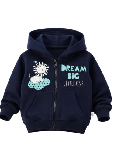 Image of The Mom Store Winter Jackets for Kids | Cute Sweatshirt and Cool Hoodies for Baby Boy and Baby Girls | with Zippers | Hoodie Cap