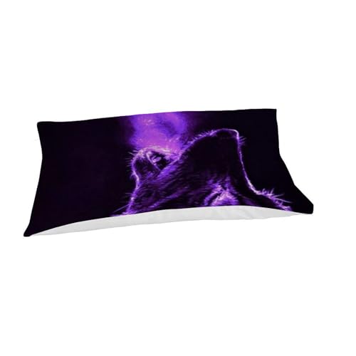Housse de couette loup fermeture éclair microfibre 135x200