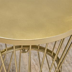 Image of Furniture for The Living Room and Office: Coffee Table, Center Table, Storage Basket, Wire Basket with Metal Top, Bedside Table, Side Table Gold