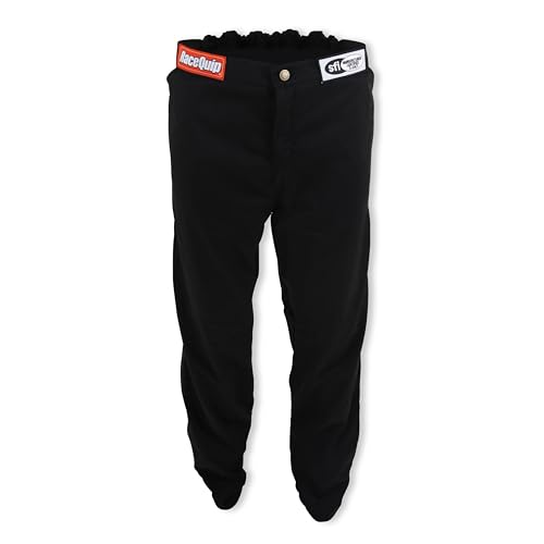 RaceQuip Racing Driver Fire Suit Pants Single Layer SFI 3.2A/ 1 Black 5X-Large 112000