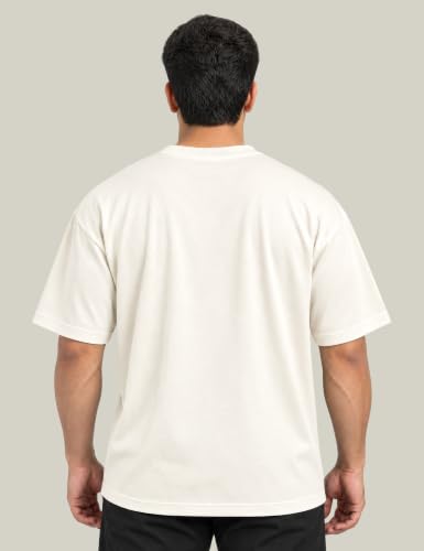 Image of Oversized T-Shirt for Men, 240 GSM Pure Cotton, Round Neck