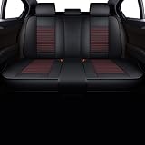 LINGVIDO Leather Car Seat Covers,Breathable and Waterproof Faux Leather Automotive Seat Covers for C