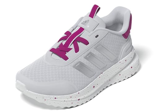 adidas X_PLR Path Sneaker, Dash Grey/Silver Metallic/Shock Pink, 4 US Unisex Big Kid