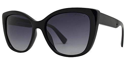 Be One Women Cat Eye Fashion Polarized Sunglasses - UV400 Classic Retro C2 Black + Gradient