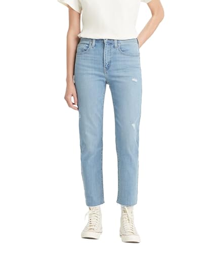 Levi's Women's 724 High Rise Straight Crop Jeans, (New) Light Indigo Worn in, 25 - image 1