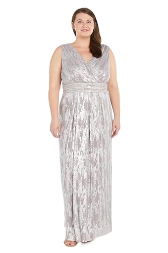 Image of Womens Long Metallic Printed Gown