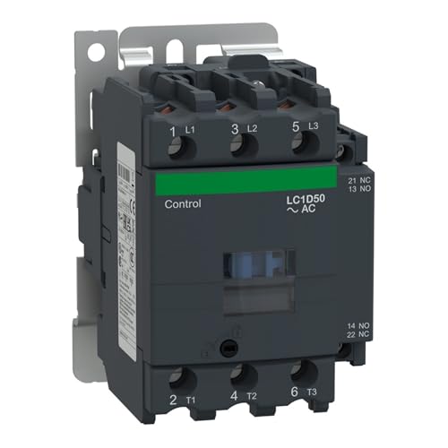 Contacteur 3NO LC1D50R7 bobine 440V haute durabilité 50A triphasé noir