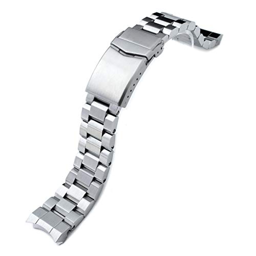Correa de reloj de acero inoxidable Hexad 316 l para Seiko Sumo sbdc001 (20 mm), plata, L Cover