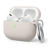 【elago】 AirPods Pro2 対応 ケース カラビナ 付 耐衝撃 シリコン ハード ケース AirPods Pro2ケース [Apple AirPods Pro 2 アップル エアポッツプロ2 第2世代 MQD83J/A MTJV3J/A 対応 ] LIQUID HYBRID HANG ストーン