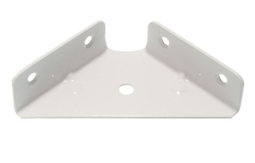 Equerre d'angle 64mm en acier blanc pour réparer un meuble de cuisine suspendu en bois