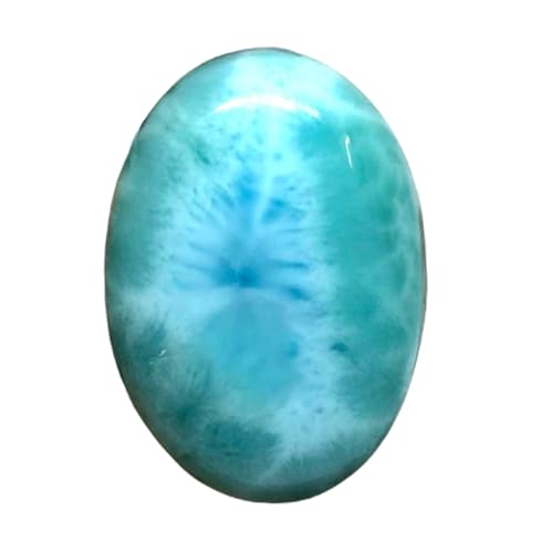 Pierre gemme larimar de collection cabochon ovale poli