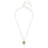 Swarovski Wisiorek Y Idyllia, Kryształowa Perła, Muszla, Biały, Powłoka w odcieniu złota