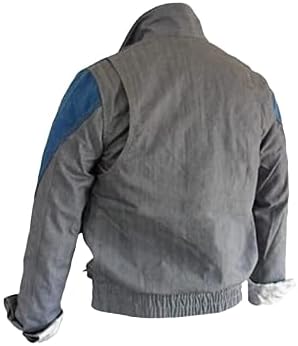 Back To Future Marty-McFly Grey Denim Jacket Mens-Retro Vintage Mcfly Jean Jacket