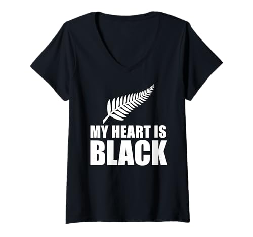 Womens Mens New Zealand Designed Rugby Gift for Rugby Dads V-Neck T-Shirt