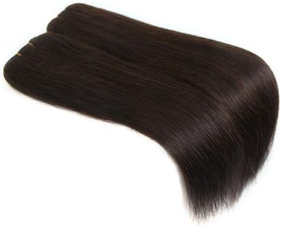 1688 Hair 18" +20" 2 Bundles Indian 100% Real Human Hair Extensions Full Head Weft Weave Straight 200g/pack (#2 Dark Brown)