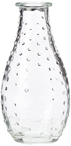 Rayher 56811000 - Jarrón de Cristal, 7 cm de diámetro, 14 cm con Lunares