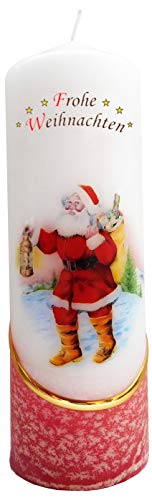 Meissner-Handel Auswahl Motiv, Weihnachtskerze 'Frohe Weihnachten' ca....