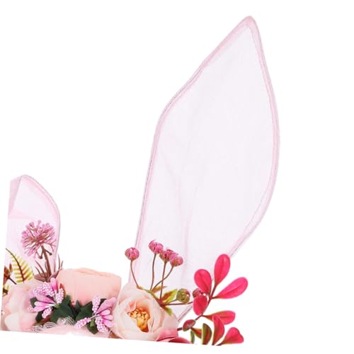 Accessoire de coiffure oreilles de lapin avec fleurs pour déguisement