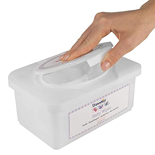 Dukal Baby Wipes 7 x 8. Pack of 80 Pre-Moistened Cleansing Wipes Unscented Baby Diaper Wipes with Aloe, Lanolin. Water Based Baby Wipes Hypoallergenic (1 tub of 80 wipes)