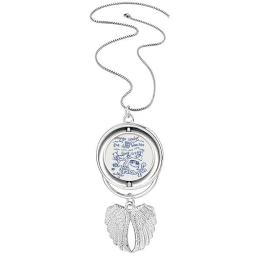 Collier pieuvre bleue ailes d'ange idéal pour sublimer une tenue d'été