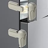 Fridge Lock for Kids - Refrigerator Lock & Freezer Lock, 2-Pack Dual Mode, Child Proof, 2 Extra Adhesive Fridge Child Lock to Keep Fridge/Freezer Door Closed - Keep Toddlers & Pets Safe(Gray)