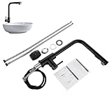 Grifo de cocina, extraíble monomando rociador de acero inoxidable, grifo para cocina, para el hogar, baño, autocaravana, lavandería, restaurante, cocina, exterior, camping