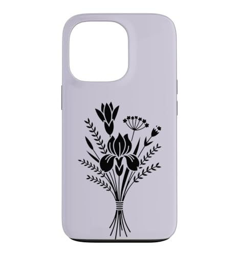�ؚ��ȑ����̉Ԃ̃{�^�j�J���C���X�g �X�}�z�P�[�X iPhone 13 Pro �p