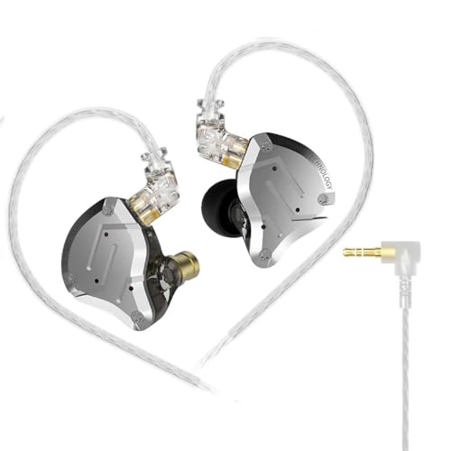 Image of KZ ZS10 Pro in-Ear Monitor Earphone with Hybrid Driver Setup IEM (4 Balanced Armature+1 Dynamic Driver) 2Pin 0.75mm Connector Detachable Cable 3.5mm Gold Plated Plug for Singers, Musician (No Mic)