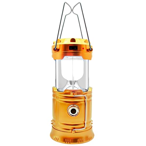 Lampião LED Lanterna Recarregável Com Luz Solar Camping Luminária 2 em 1 Iluminação Acampamento Pesc