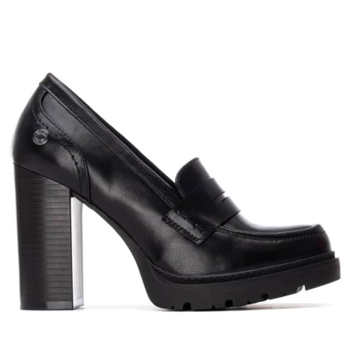 REFRESH - Mocasines Mujer Negro - Calzado Cómodo y Versátil - Moda Casual - Modelo 17292701 (Talla 38)