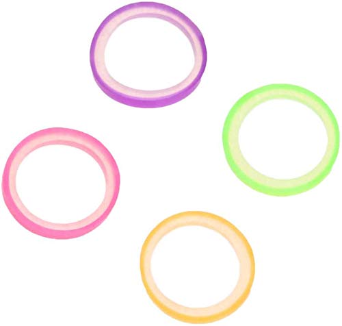 DentalSmile Dental Teeth Gap 3/16 Neon 6.5 OZ Dental Rubber Bands Heavy Dental Teeth Straightener Teeth Bands 100 Pcs/Bag (5 Bags)