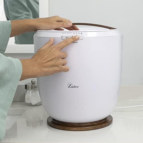 Zadro Hot Towel Warmer Bucket Timer Electric Towel Warmer For Bathroom Auto-Shut Off Heated Towel Warmer Spa (Medium | 16L | 12" Dia. X 13.5" Tall, White/Oak) #TOP3