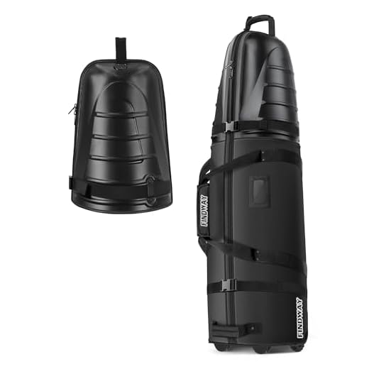 Findway Golf Travel Bag with Wheels and Hard Case Top, Protection for Golf Clubs, Durable, Lightweight and Portable, for Flight, Airline and Travel