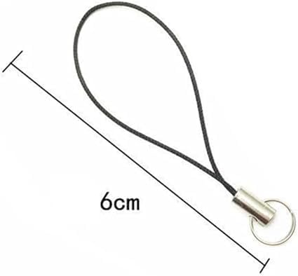 10 Pcs Black Lanyard Phone Ring Strap For Mobile Lariat Lanyard Cell Phone Split Ring Strap Sliver Tone Split Cellphone Charm Cords For Cellphone Usb Drive Keychain Diy Useful Processed - Image 2