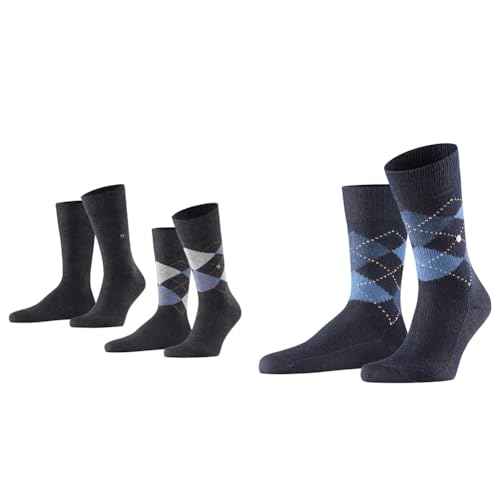 Chaussettes Burlington Anthracite Melange et Dark Navy, l'élégance des fils haut de gamme
