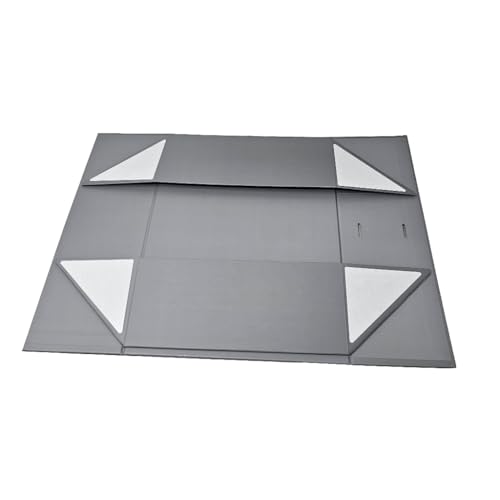 Luxury A4 Size White Folding Magnetic Closure Gift Box with Changeable Ribbon - L31cm x W22cm x H10cm (Grey)