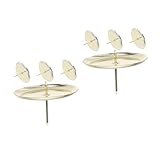 ULTECHNOVO 2 Series Candelero Colgante Fijación Decoración Redondo Candelabro De Oro Velas Redondas Portavelas De Pilar Candelabro Multifuncional Conformado para Planchar Golden 4 Piezas