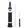 Refractometer 0-10% Scale with ATC 10C  30C | Handheld Sugar Concentration Meter for Brewing/Winemaking/Food Processing | 0.1% Consistent Performance & Sturdy Aluminum Body