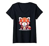 Joli panda rouge buvant du thé à bulles. Pour tous les amateurs de Panda Rouge et de Boba Tea. Un beau design pour tous ceux qui aiment les pandas roux et recherchent un style kawaii.