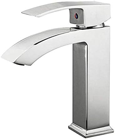 Mitigeur de lavabo en cuivre à finition satinée et design américain avec jet cascade