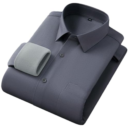 Chemise habillée homme doublée polaire pour bureau et sorties