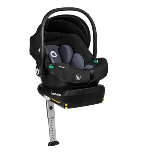 LIONELO Lemmy i-Size Base, Basis für Lionelo Lemmy-Autositz, einfache Installation mit ISOFIX-System, konform mit dem i-Size-Standard, Snap-in-Installation, Anzeige für die korrekte Installation