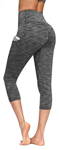 Lingswallow High Waist Yoga Pants - Capris Yoga Pants with Pockets 4 Ways