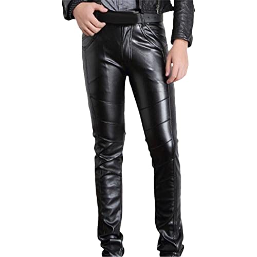 Pantalon de costume de moto en cuir PU noir : fini les vêtements fragiles