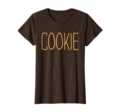 Cookie Shirt Adult Kids Men Women Chocolate Cookie Costume T-Shirt, Women, Brown, Large