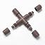 X-Shape 3-Way Splitter - Brown