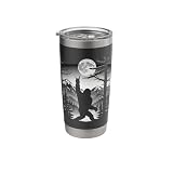 Bigfoot Rock On Moon Forest Sasquatch Yeti Rock And Roll Stainless Steel Insulated Tumbler