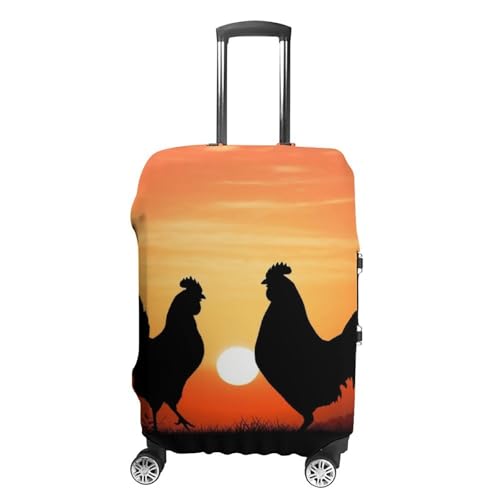 Animal Chickens Luggage Cover Elastic Suitcase Protector Case Anti-Scratch Washable Baggage Covers Protector For Traveling, Aircraft Consignment M