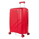 ITACA - Maleta Mediana con 4 Ruedas Giratorias para Viajes Largos Tipo Trolley. Ideal como Maletas de Viaje Grandes 23 Kilos y Maleta Viaje Mediana Resistentes, Rojo