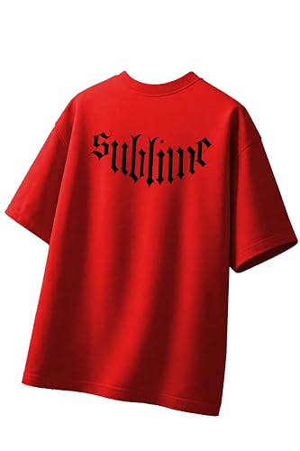 Image of Men's Oversized T-Shirt, 100% Cotton, Round Neck, Short Sleeve, Printed Chest and Back, Casual Summer Wear, S to 3XL